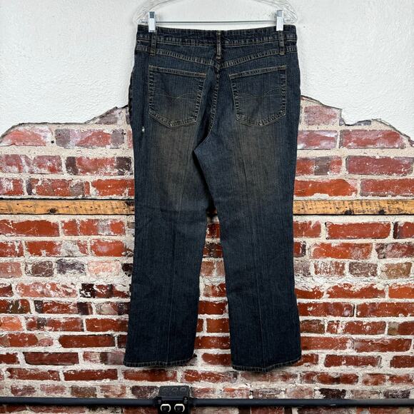 Vintage Carolina Blues Jeans Sz 34 Dark Wash Straight Leg Mid Rise Patchwork Y2K - Picture 4 of 5